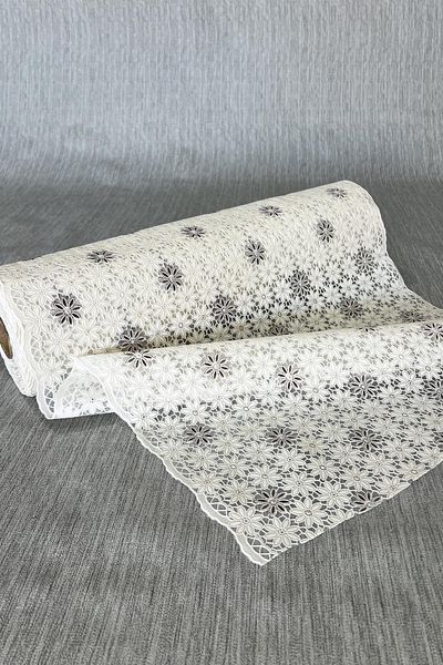 Pimula home PVC неперфориран прозрачно долно покритие с дантела - Daisy_1009-a