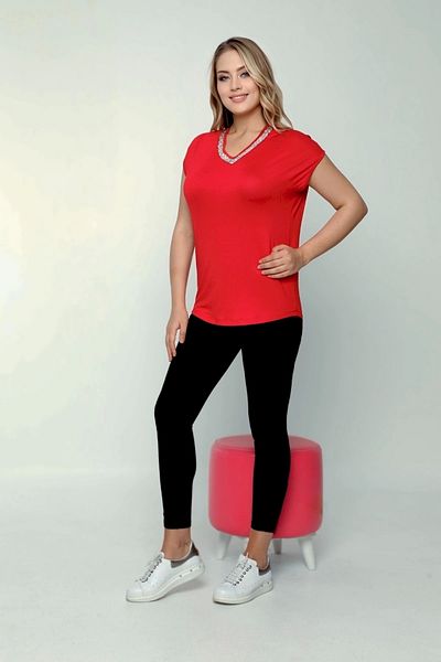 aytemas Blouse with Stone Printed Collar