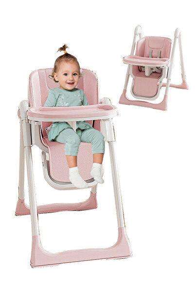 Ma Baby كرسي طعام متعدد الوظائف للأطفال، كرسي عالي قابل للطي والتعديل مع حزام...