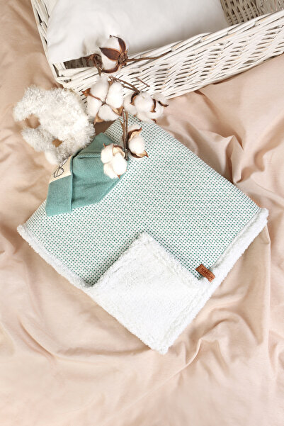 HAMUR Pouf Baby Kids Blanket 100X120 cm Sheep Hair Blanket Alize Green