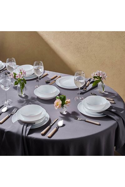 Karaca White Diamond Opal Tafelservice, 6 Personen, 24-teilig