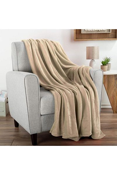 COOYA Throw Blanket 200x240 King Size, Super Soft Cozy Fleece Blanket 300 GSM Warm Plush Throws For Couch