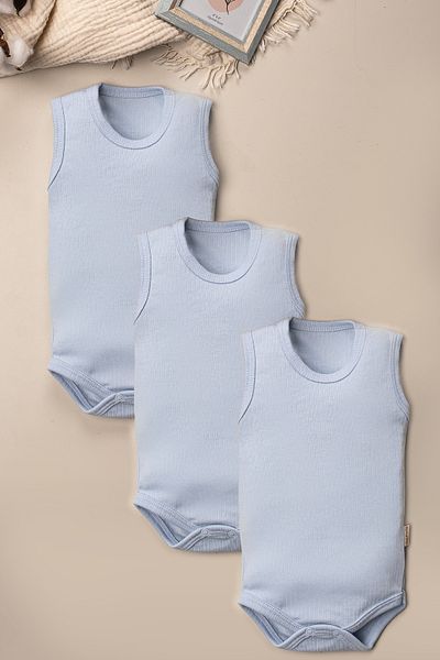 Mai Perla Organic Cotton 3-Piece Body Set with Snaps at the Bottom
