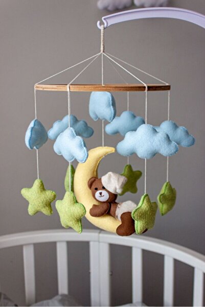 EFSBABY (MÜZİKLİ)kahverengi Ayıcık 🧸 Bebek Beşik Dönencesi