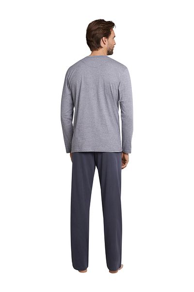 Schiesser Pyjama Ebony Schlafanzug Pyjama Schlafmode Bequem