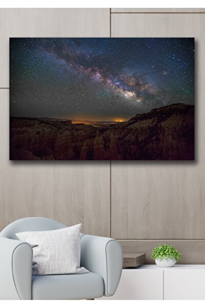 Hediyeler Kapında Yıldızlar Kanvas Duvar Tablo 90x130 cm