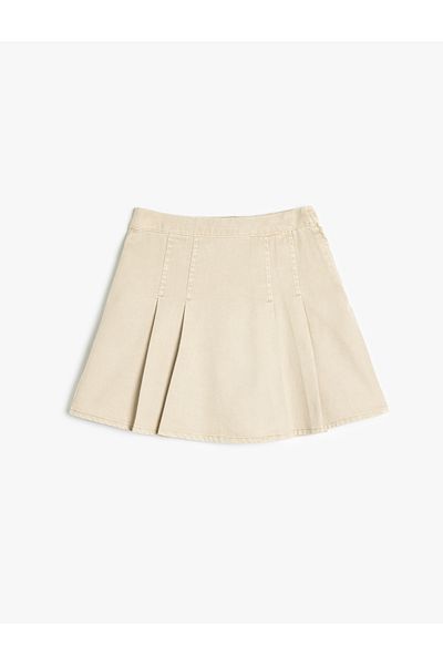 Koton Detailní minisukně z bavlněného plisu