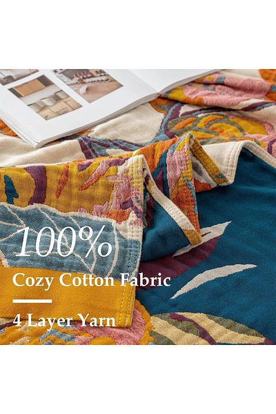 COOYA Boho Throw Blanket, Ultra Soft Bed Throw Large, All Season Blanket for Sofa Couch Chair