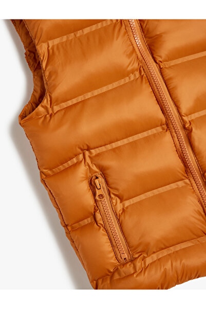 Koton Stand Collar Puffer Vest with Zippered Pockets