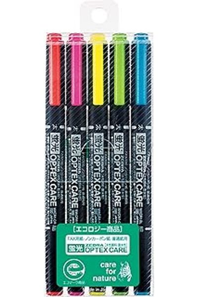 NZM TİCARET Zebra Optex Care Wkcr1-5 C Marker - Set of 10 Color Fluorescent