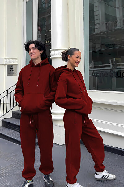 YAKAMEL Women Men Trend Model Couples Special 3 Yarn Oversize Single Tracksui...