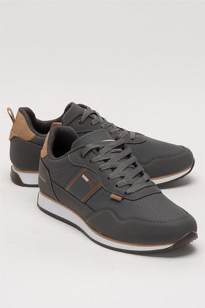 Liger Men's Casual Sneakers - Smoked Taban, Leather Laced