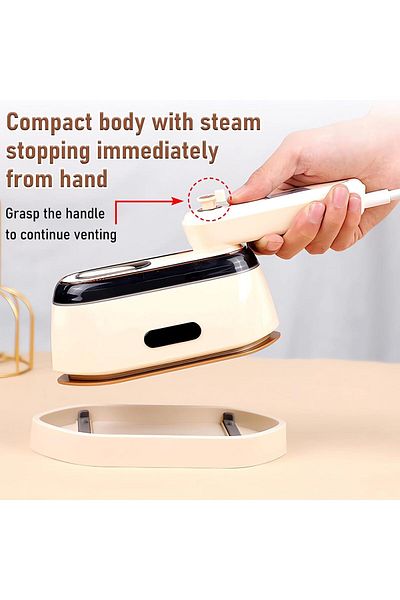 COOYA Steam Iron, Handheld 2 in 1 Portable Mini with 30s Fast Heat-Up, 180° Rotatable, for Home Travel