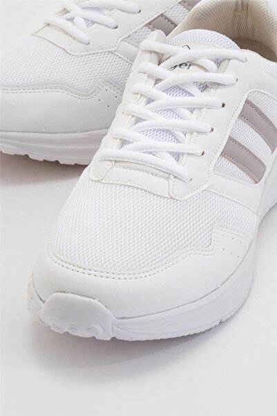 Liger Чоловічі спортивні кросівки - легкі, зручні, підошва з поліуретану, білі та сірі