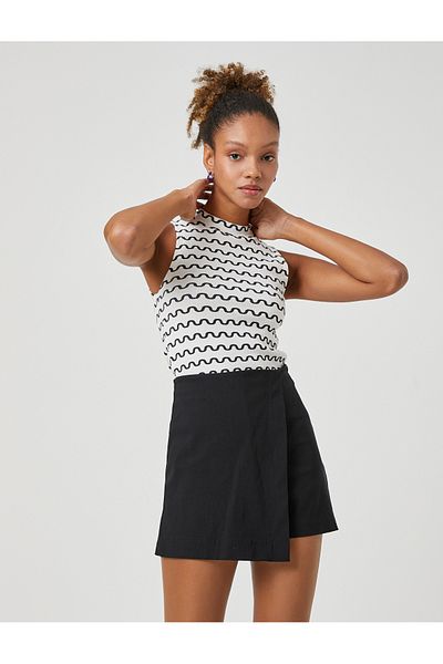 Koton High Collar Athlete Ribbed Sleeveless