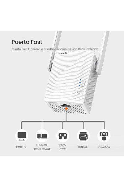 Tenda مكرر مكبر شبكة WLAN A15 (نطاق مزدوج 750 ميجابت/ثانية 433 ميجابت/ثانية 5 جيجاهرتز، 300 ميجابت/ثانية 2.4 جيجاهرتز، منفذ LAN واحد