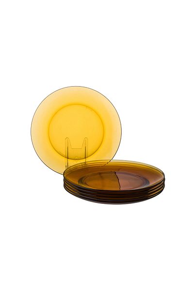 Duralex A set of honey glass eating plates, 6 pieces