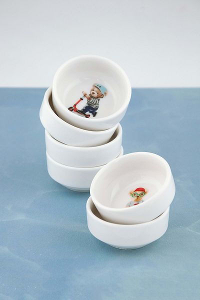 Bursa Porselen Dekor Teddy 6 Piece Porcelain Turkish Delight Bowl