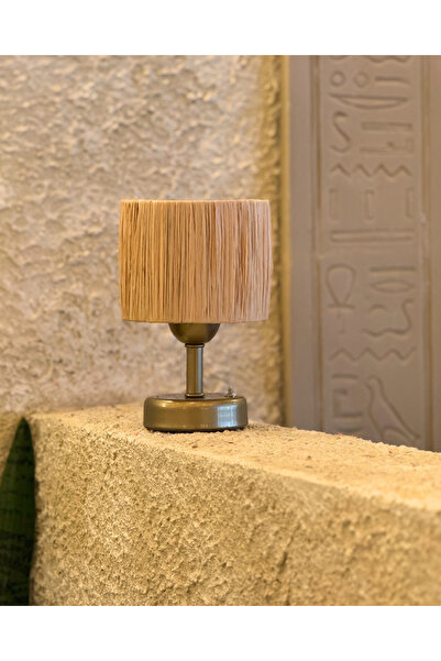 Maison Avf Rafficyl Saçaksız Rafya Kablosuz Masa lambası - Alt Eskitme Gold