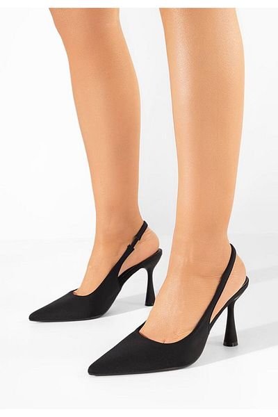 B T Shoes Anabela Black slingback