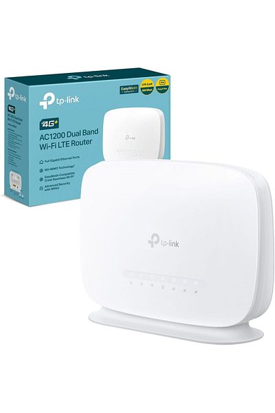 TP-LINK راوتر Cat6 Gigabit 4G مع فتحة SIM مفتوح، راوتر TP Link 4G بسرعة 1200 ميجابت في الثانية مع فتحة SIM مفتوح