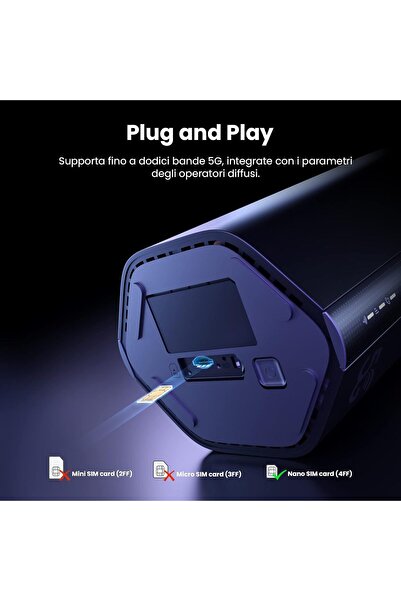 Tenda 5G03 5G LTE WLAN Router for Nano SIM Cards (CAT19, 4.67Gbps in Download, 1.25Gbps in Upload) A