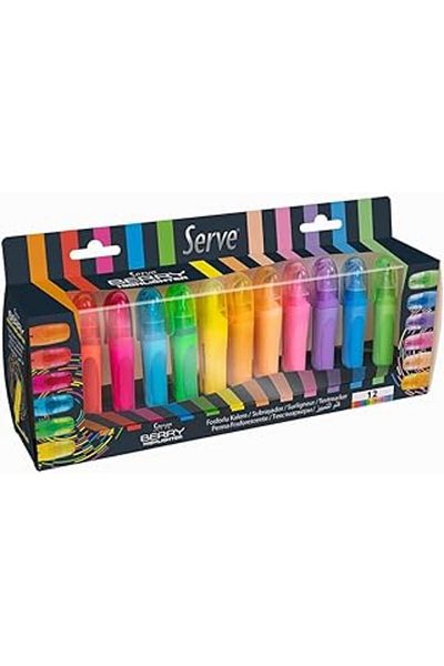 Toptan Bulurum Serve Berry Highlighter, Set of 12 Colors