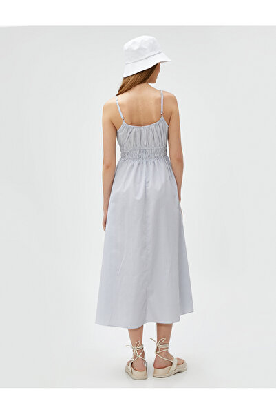 Koton Rochie Midi Bretele Subțiri Detaliu Fereastra Sclipicită