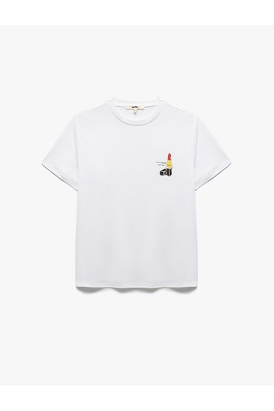 Koton Tricou imprimat cu mânecă scurtă cu decolteu