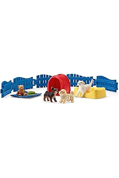 SCHLEICH 42480 Yavru Köpek Kulübesi Oyuncak Figürü, Çok Renkli