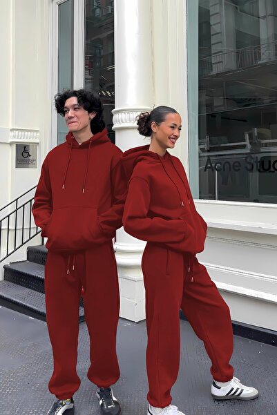 YAKAMEL Women Men Trend Model Couples Special 3 Yarn Oversize Single Tracksui...