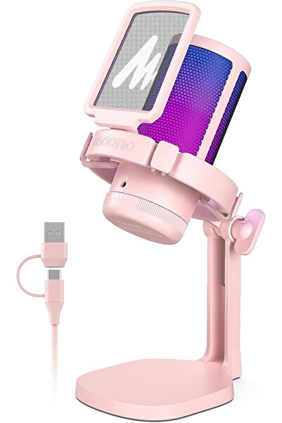 MAONO Gaming Microphone with Noise Cancellation, USB Condenser Mic for Streaming, Podcast, Twitch, Y