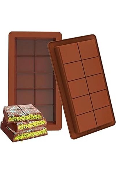 shop Lirazon 2 Pieces Dubai Chocolate Mold, Large Size, Silicone Compartment Mold, Bpa Free, Food Grade, E