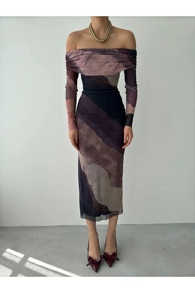 MODA Sevilla Madonna Collar Tulle Dress