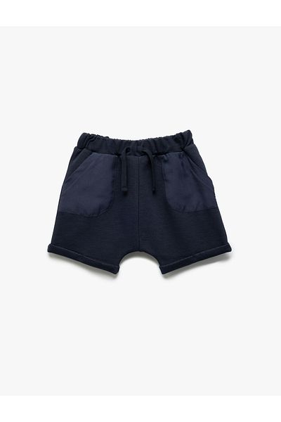 Koton Elastic Waist Cotton Pocket Detailed Basic Shorts