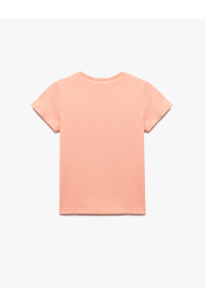 Koton Butterfly Printed Crew Neck Short Sleeve Cotton T-Shirt