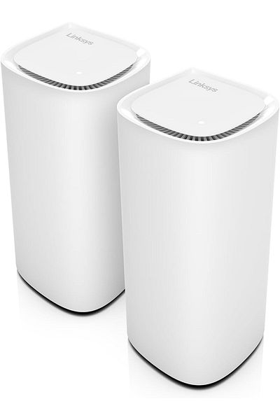 Linksys نظام Velop Pro 7 Mesh WiFi 7 MBE7002 - جهاز توجيه Cognitive Mesh مع نطاق ثلاثي وسرعة تزيد عن 10 جيجابت في الثانية