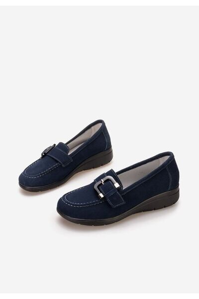 B T Shoes Mocasini dama piele Bernara navy