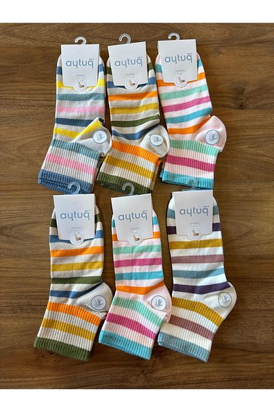 Aytuğ Дишащи безшевни удобни чорапи Bootie от бамбук, чифт от 6 броя