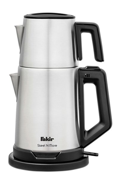 Fakir Set fierbator apa si ceainic electric Steel N More,1.8L si 1L, 1800w, Protectie supraincalzire, Inox