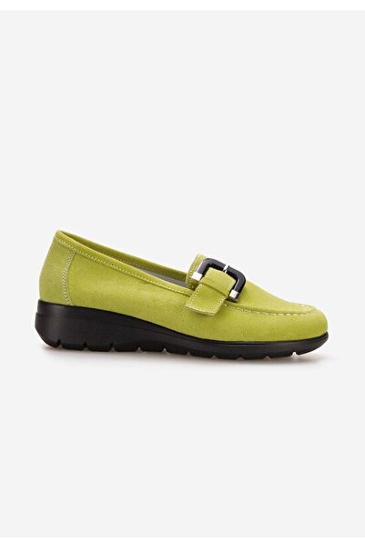 B T Shoes Mocasini dama piele Bernara verzi