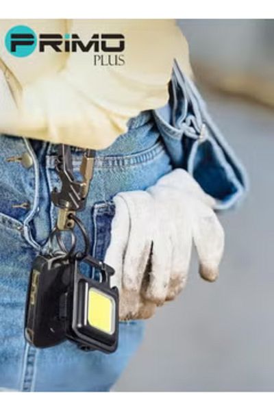 Primo Plus Mini Flashlight with 800 Lumens Super Bright, Rechargeable and Portable Keychain