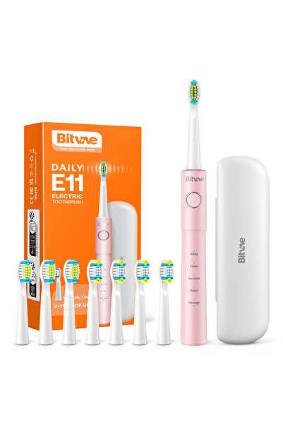 Bitvae فرشاة أسنان كهربائية بالموجات فوق الصوتية - فرشاة أسنان كهربائية قابلة...