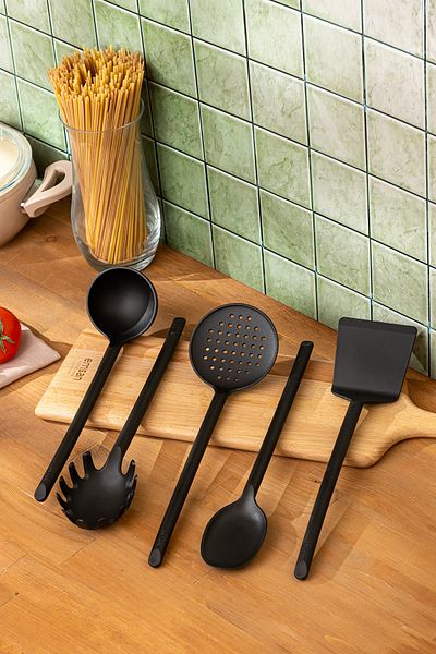Emsan Fiesta 5 Piece Service Set - Black