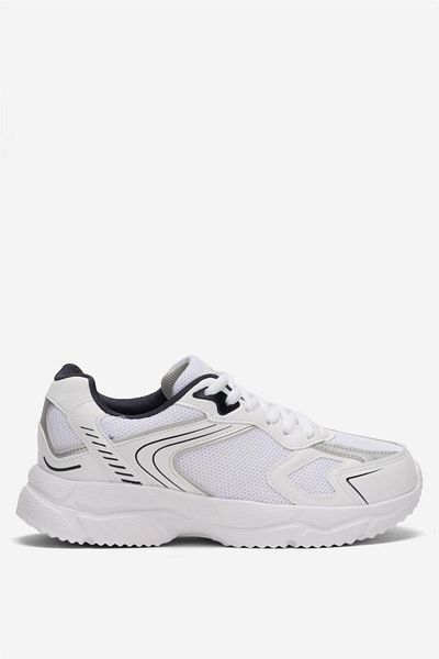Liger Faylon Unisex Αθλητικά Παπούτσια - Σόλα με κορδόνια, ΛΕΥΚΟ-ΣΚΟΥΡΟ ΜΠΛΕ