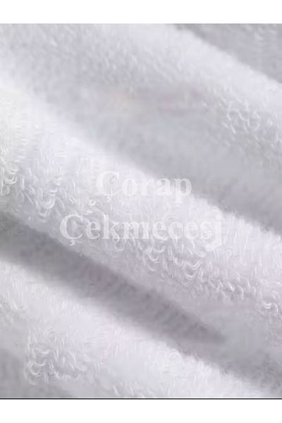Çorap Çekmecesi Бели памучни тенис чорапи от 6 части под хавлия