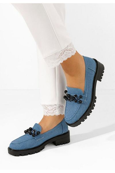 B T Shoes Mocasini cu talpa groasa Ifea denim