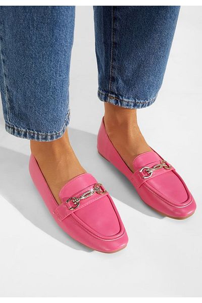 B T Shoes Elegant women's pink loafers Acuna