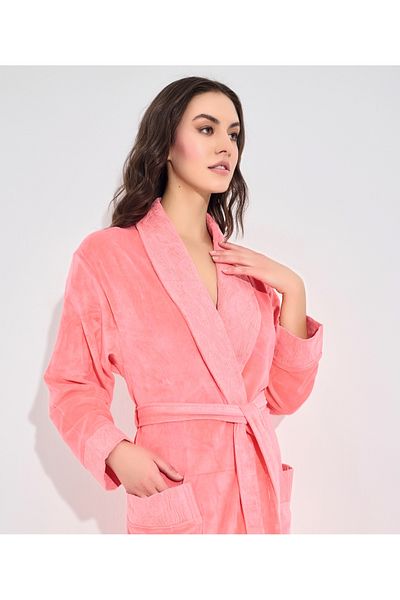 Nuşa Rochie din bumbac din bumbac jacquard cu guler