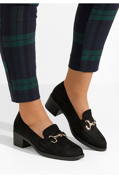 B T Shoes Mocasini cu toc Empress negri